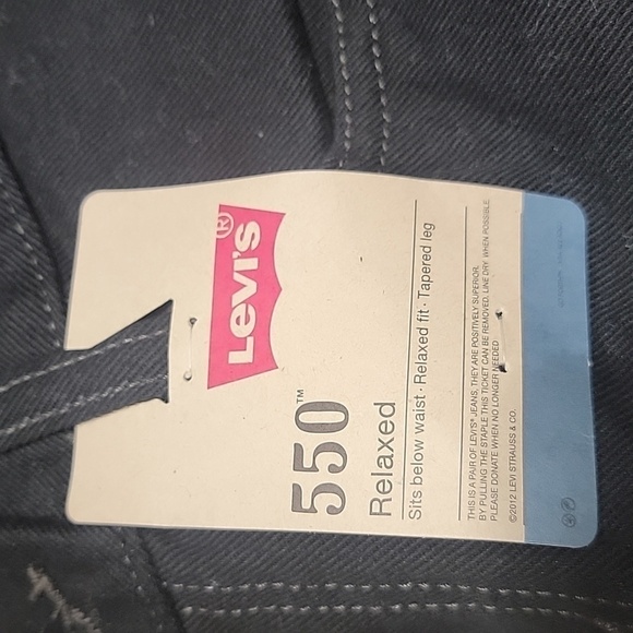 Levi's 550 Relaxed Size 9 Husky 29x25, Black Magic Color, NEW with Tags - Picture 2 of 14